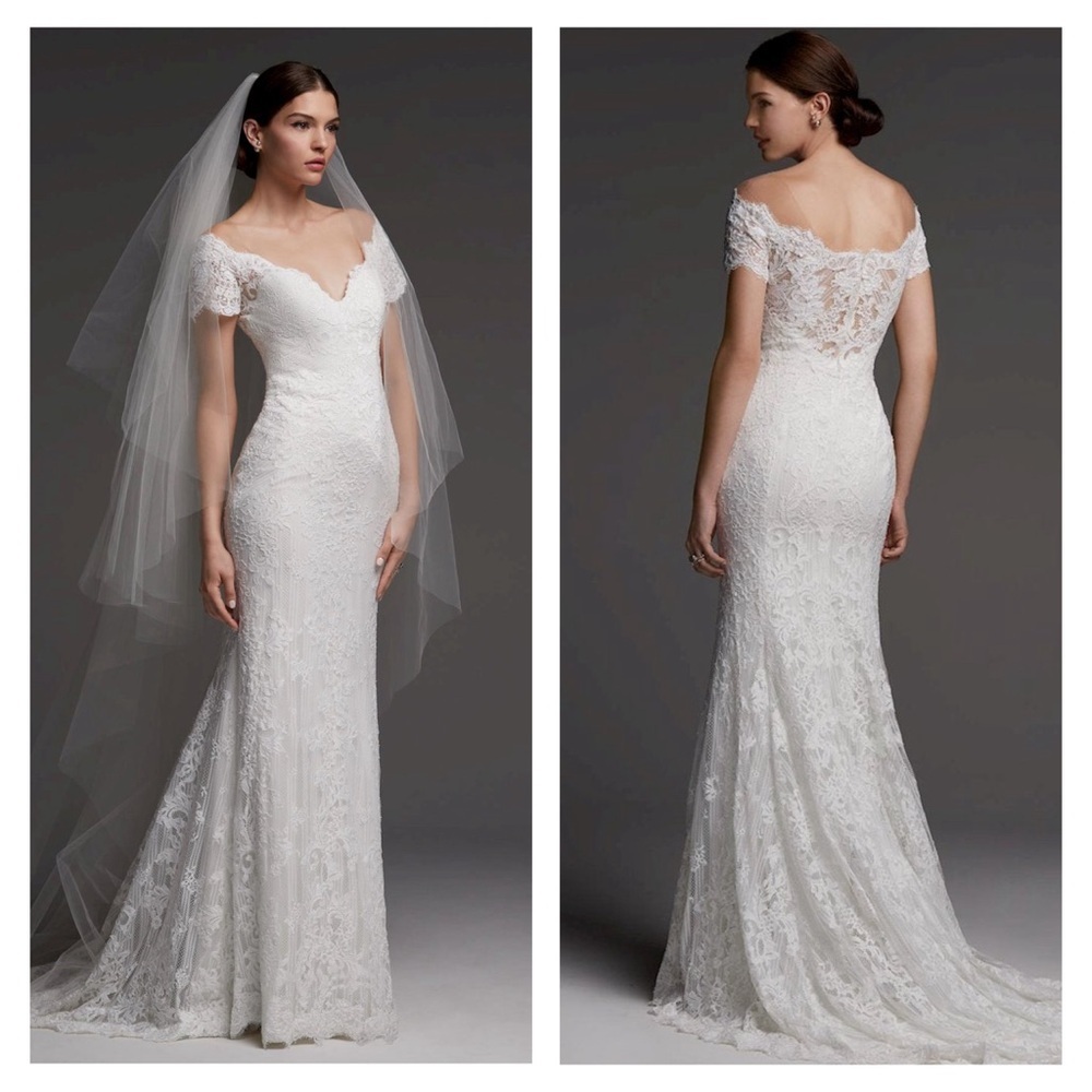 WATTERS 4011T Wedding Gown White Lace Mesh Bridal Dress 22W NWOT Designer